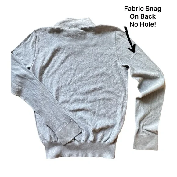 NWT Akris Silver Shimmer Silk Blend Lightweight Pullover - Picture 9 of 12